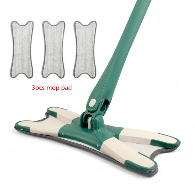 360° Rotatable Adjustable Cleaning Mop (3pcs Reusable Pads)